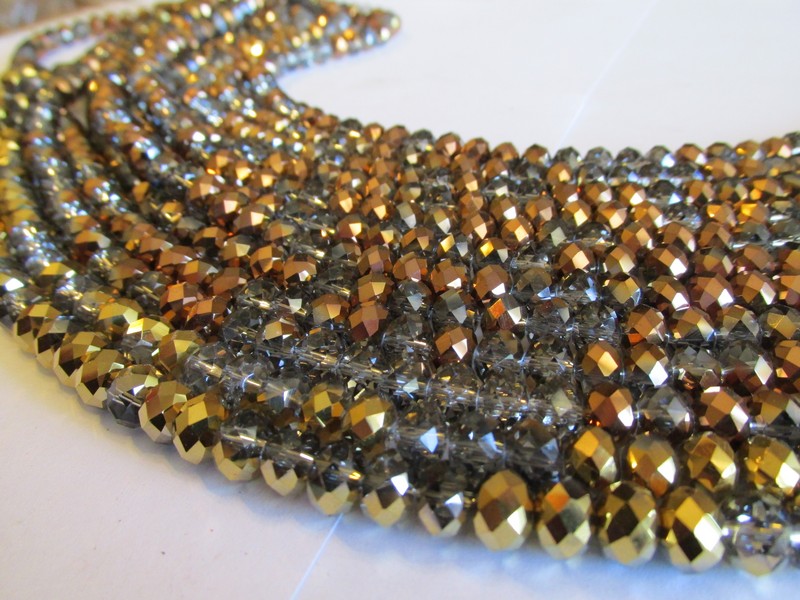 (image for) Bronze and clear crystals #1574